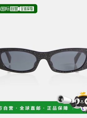 1h可退 香港直邮Celine 思琳 女士 精饰矩形太阳眼镜 black黑色