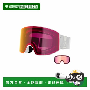 自营欧洲直邮Salomon Sentry白色聚碳酸酯防雾滑雪镜男女通用