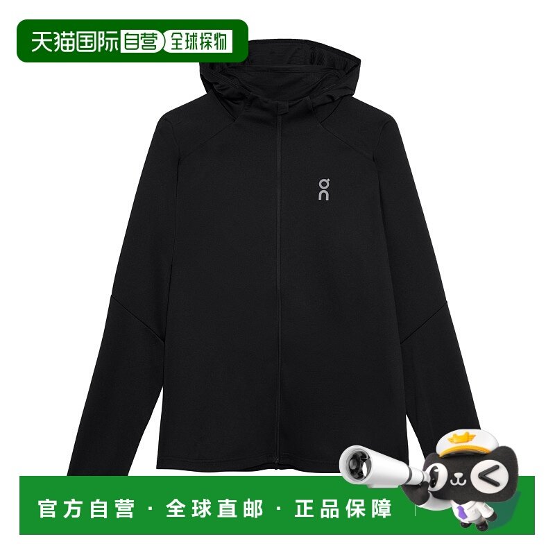 日潮跑腿ON昂跑 男士气候拉链连帽衫外套 Black XS 1me1025男款