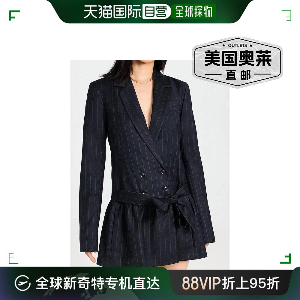 marissa webbainsley 塔图姆细条纹低腰西装外套连衣裙 - 塔图姆