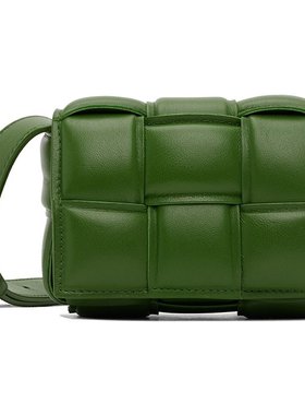 bottegaveneta葆蝶家女士绿色斜挎包时尚潮流经典百搭