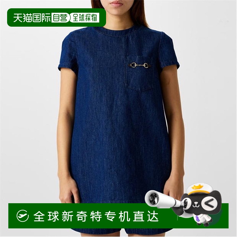 1h可退 香港直邮Gucci 古驰 女士 牛仔迷你连衣裙  舒适时尚