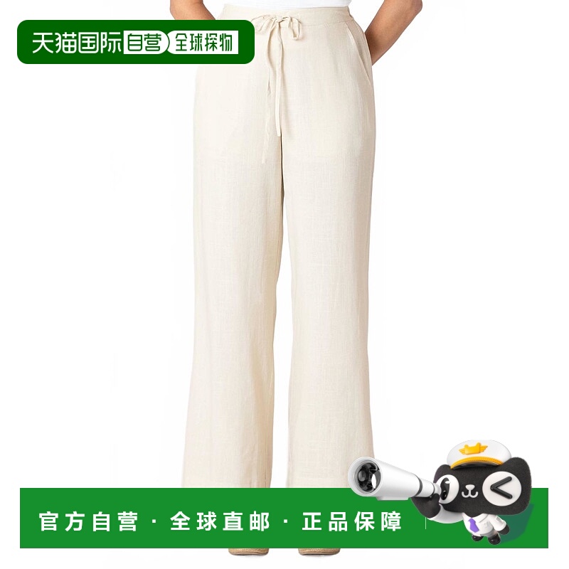 自营dexWide Leg Elastic Waist Pant In Light Sand - light san