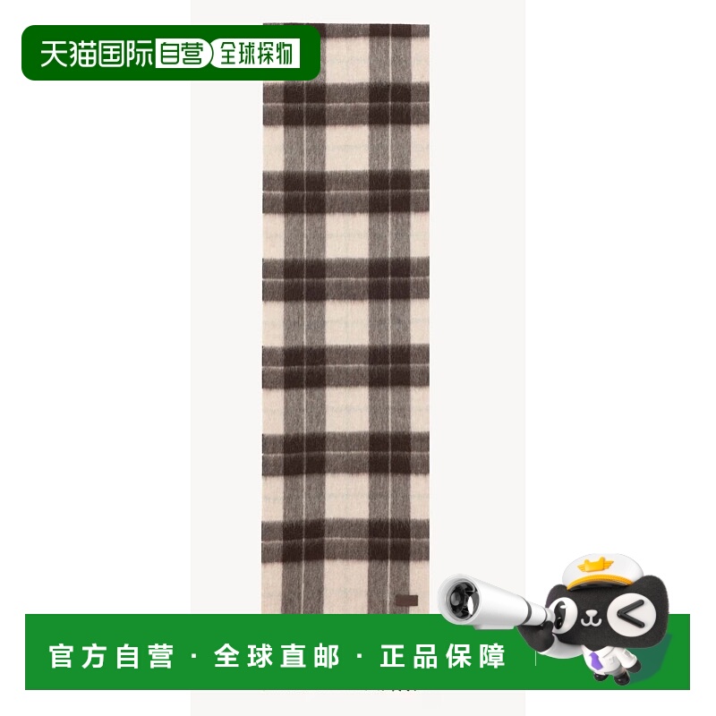 1h可退 香港直邮Saint Laurent 圣罗兰 女士 llama 流苏格纹羊毛