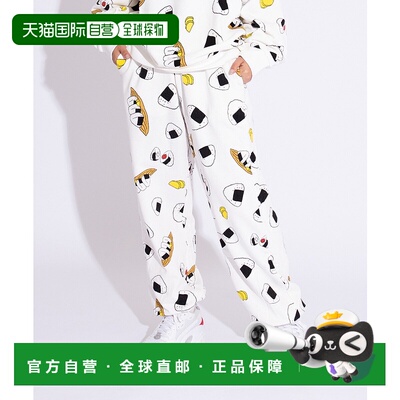 1h可退 日本直邮PUNYUS 男女同款 全棉印花连帽卫裤 ONIGIRI PN24