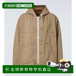 香港直邮Sacai 连帽牛仔布夹克 1h可退 男士 beige米色 舒适时尚