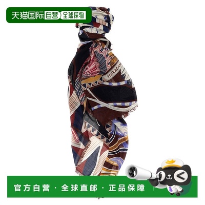 自营salvatore ferragamo'Giada' Shawl - multicolor 美国奥莱直