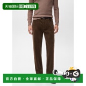 自营欧洲直邮Mango芒果 型灯芯绒长裤 男士 巧克力色常规版