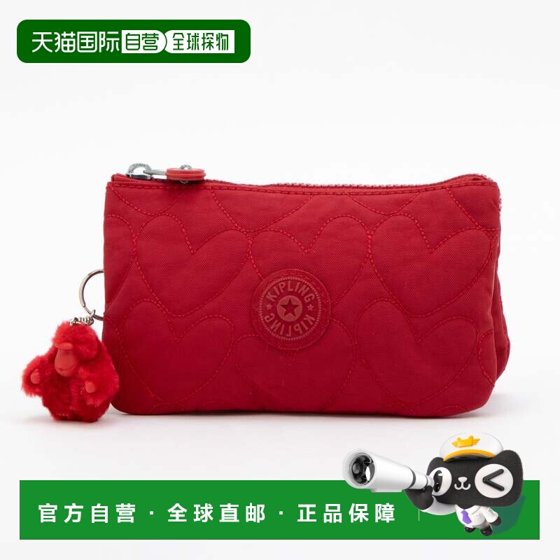 日本直邮Kipling 化妆包 多心红色小包图片