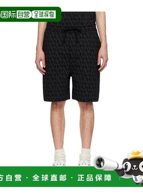 香港直邮VALENTINO 男士短裤 VMD01N9VVST SS2024 黑色 Toile Ico