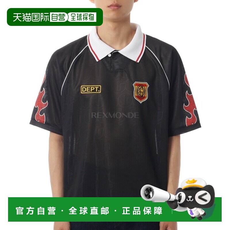 韩国直邮Gallery Dept. TOP-015 黑色 短袖珠地领