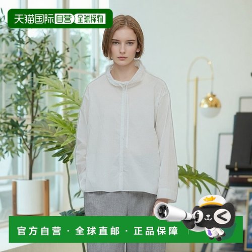 1h可退 日本直邮mizuiro ind 女装立体褶皱立领衬衫 3230106