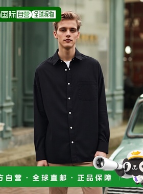 1h可退 日本直邮Starting Over 男女同款宽松大码无纹条纹衬衫 舒