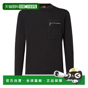 香港直邮FENDI 男士衬衫 FZE035ATMO01 AW2025 黑色 Fendi Pumpki