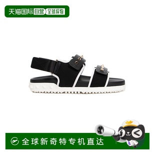 TW2S0V11V 99新未使用 香港直邮Valentino 黑色铆钉魔术贴凉鞋
