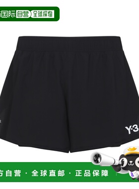 1h可退 香港直邮Y-3 男士 黑色跑步锦纶短裤 KF6195 black黑色 舒