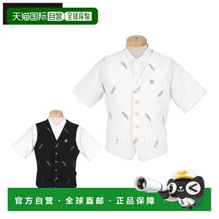 日本直邮St. Andrews 男士徽标提花马甲 042-2258901 高尔夫服装