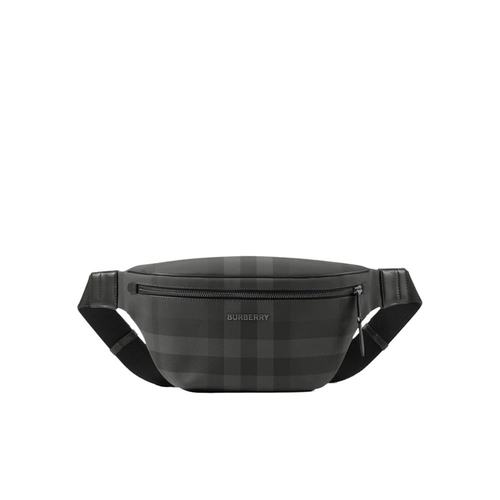 BURBERRY 男士斜挎包 80732671 CO 黑色 Cason 格纹腰包