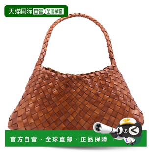 1h可退 香港直邮DRAGON DIFFUSION 女士 ROSANNA 褐色皮革肩包 89