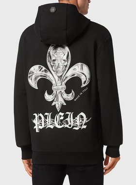 philipp plein【美国奥莱】直发 连帽衫 Chrome - 黑色/银色