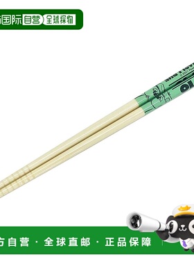 【日本直邮】OSK 竹制安全筷子 奥拉夫图案 花生 绿色 BB-6