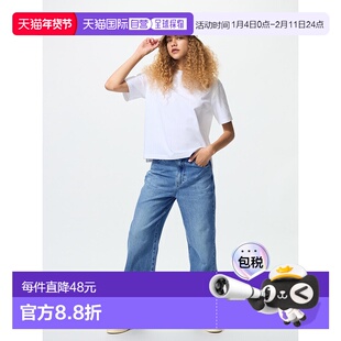 日本直邮Uniqlo 无 宽松直筒牛仔裤 裤长较长 牛仔裤 472492裤子