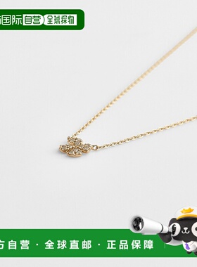 1h可退 日本直邮agete 阿卡朵 女士 K10金钻石项链 四叶草设计 10