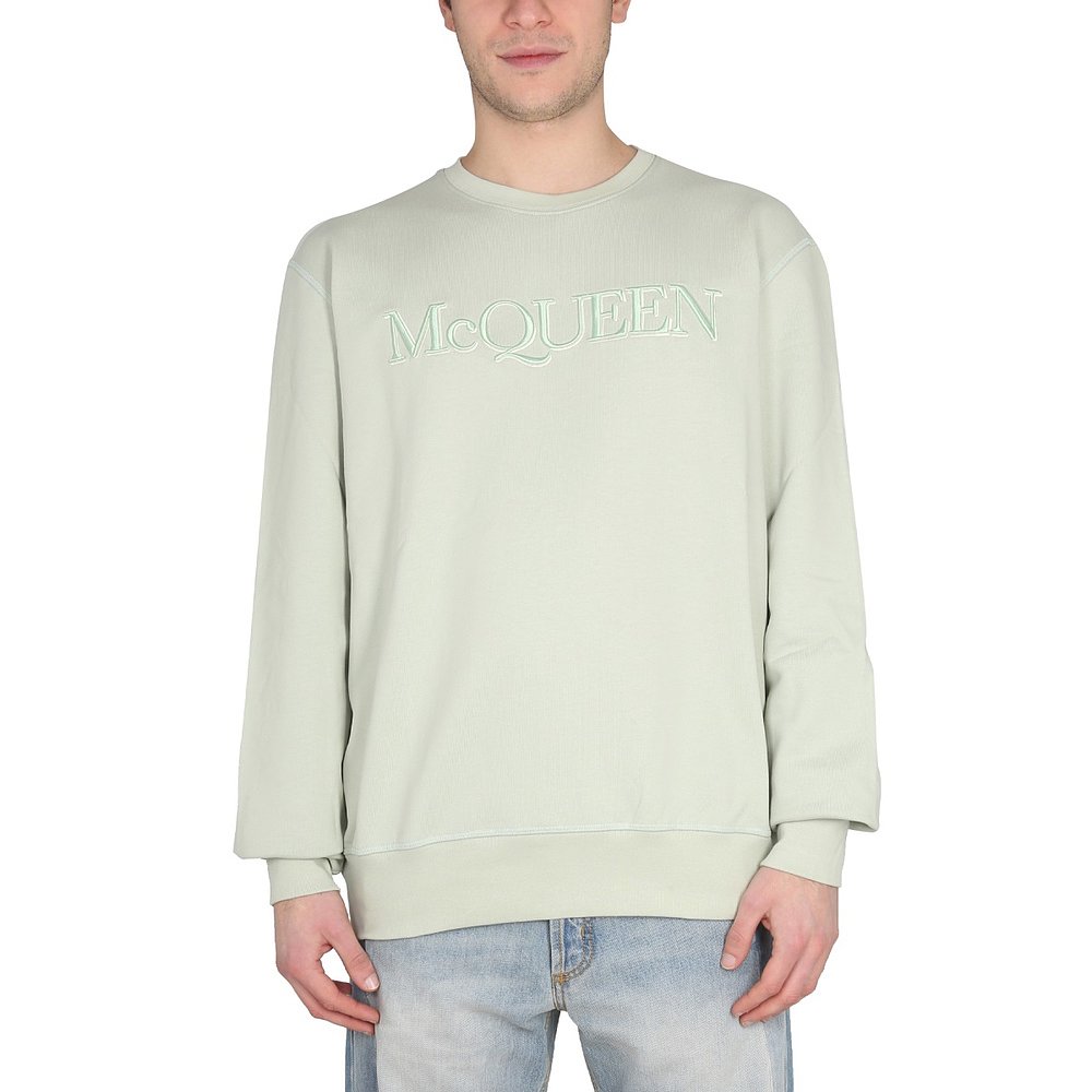 ALEXANDER MCQUEEN 男士针织毛衣 688719 SS2023 绿色