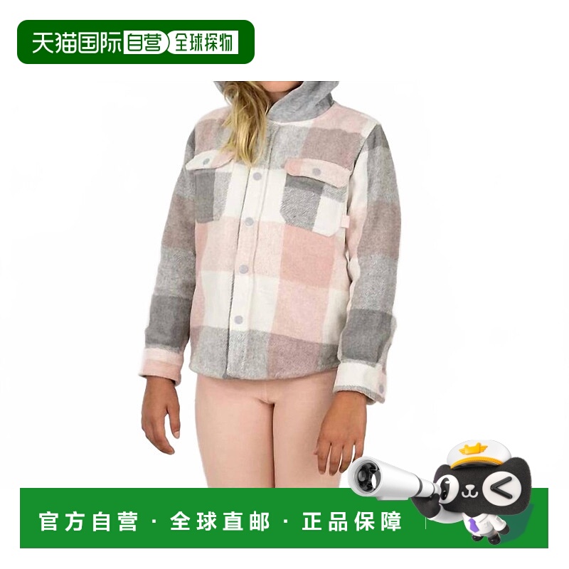 自营tiny whalesGirls' Coastline Hooded Flannel Jacket In Fad