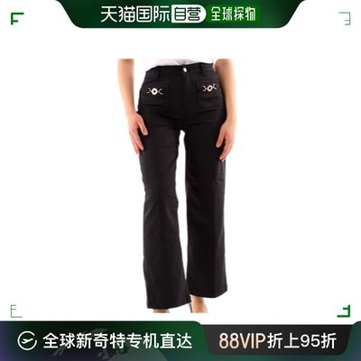 香港直邮潮奢 Liu Jo 女士 珠宝细节喇叭牛仔长裤 MA4276T7144