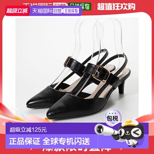 【日本直邮】Vivian 尖头扣带背带高跟鞋（黑色组合）女鞋单鞋