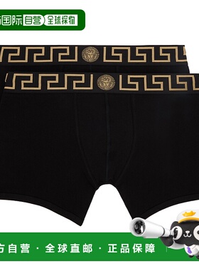 1h可退 香港直邮潮奢 versace 范思哲 男士 两件装黑色 Greca Bor