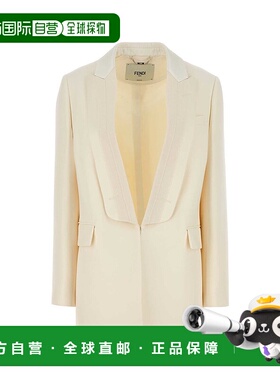 香港直邮FENDI 女士西服 FJ7586AC4GF0ZNM SS2025 白色 Ivory woo