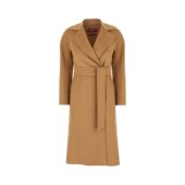 MaxMara 麦斯玛拉 女士 潮奢 驼色羊毛混纺大衣 CLES024