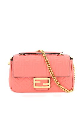 FENDI 女士斜挎包 8BR793AH9CF1K38 红色 徽标链条单肩包