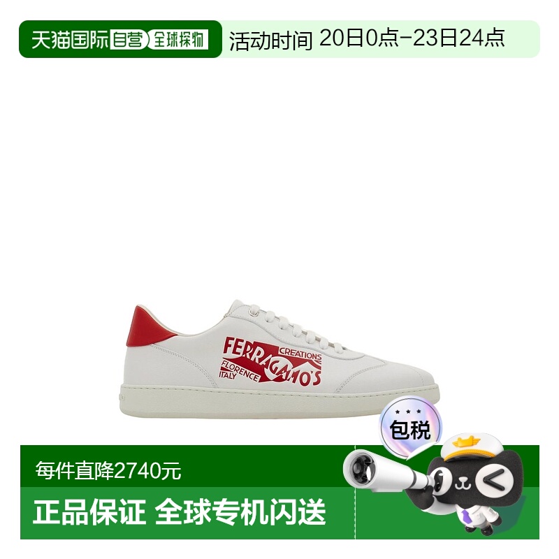 香港直邮Salvatore Ferragamo 徽标系带低帮休闲鞋 029122