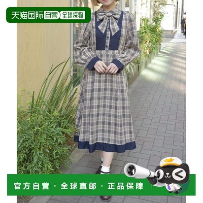 axes femme 女士 撞色格纹衬衫连衣裙 TS361X259