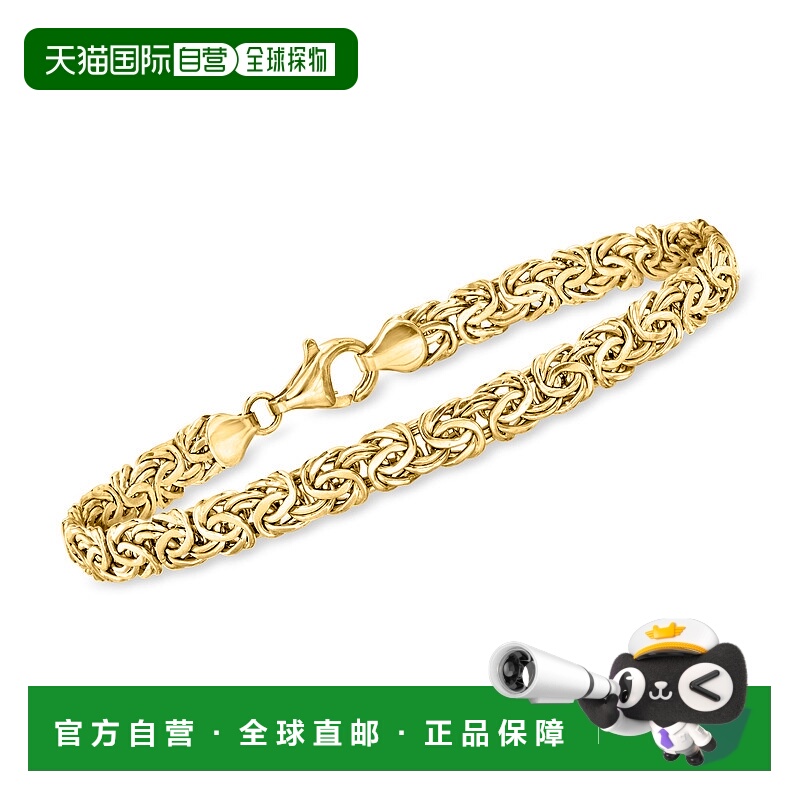 自营 Ross-Simons 18kt 黄金拜占庭手链 - 7 英寸 美国奥莱直发