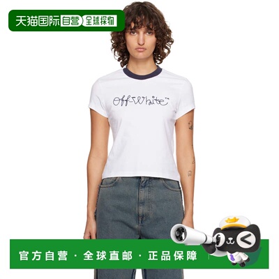 1h可退 香港直邮潮奢 off-white 女士 白色 Embroidered Script L