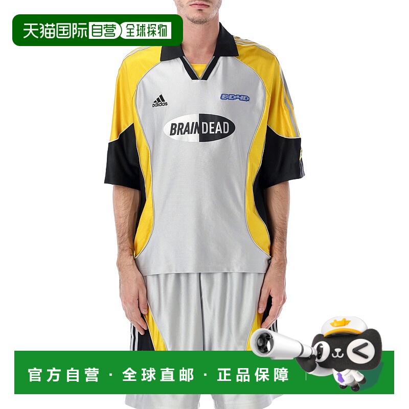 1h可退 香港直邮潮奢 Adidas 男士 x Brain Dead 复古足球衬衫 JY