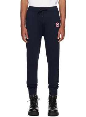 潮奢 Canada Goose 加拿大鹅 男士 海军蓝 Huron 运动裤 7402M