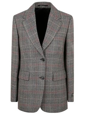 Prada 普拉达 女士 单排扣千鸟格西装外套 P524OES23215EX