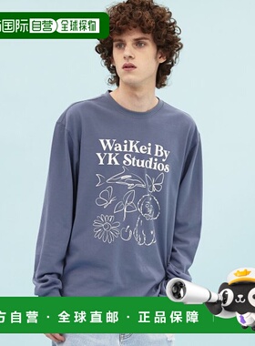 韩国直邮WAIKEI韩国小众设计师狗狗图案时尚日常T恤YK22SSTS01