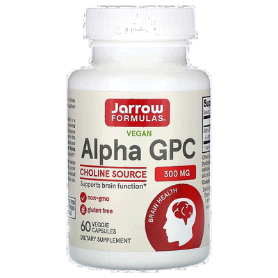 香港直发jarrow formulas&alpha;-GPC胶囊改善大脑健康60粒增强