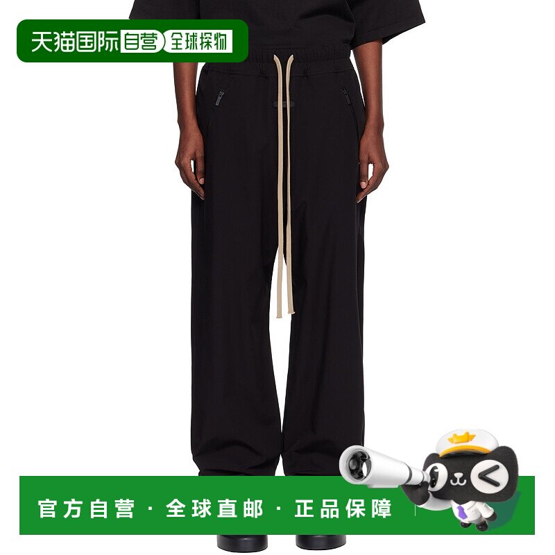 1h可退 香港直邮潮奢 essentials fear of god 女士 黑色运动裤 F