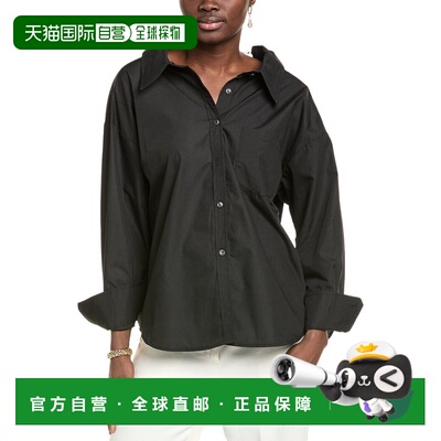 自营Gracia Big Bow Back Pearl Strand Top - black 美国奥莱直