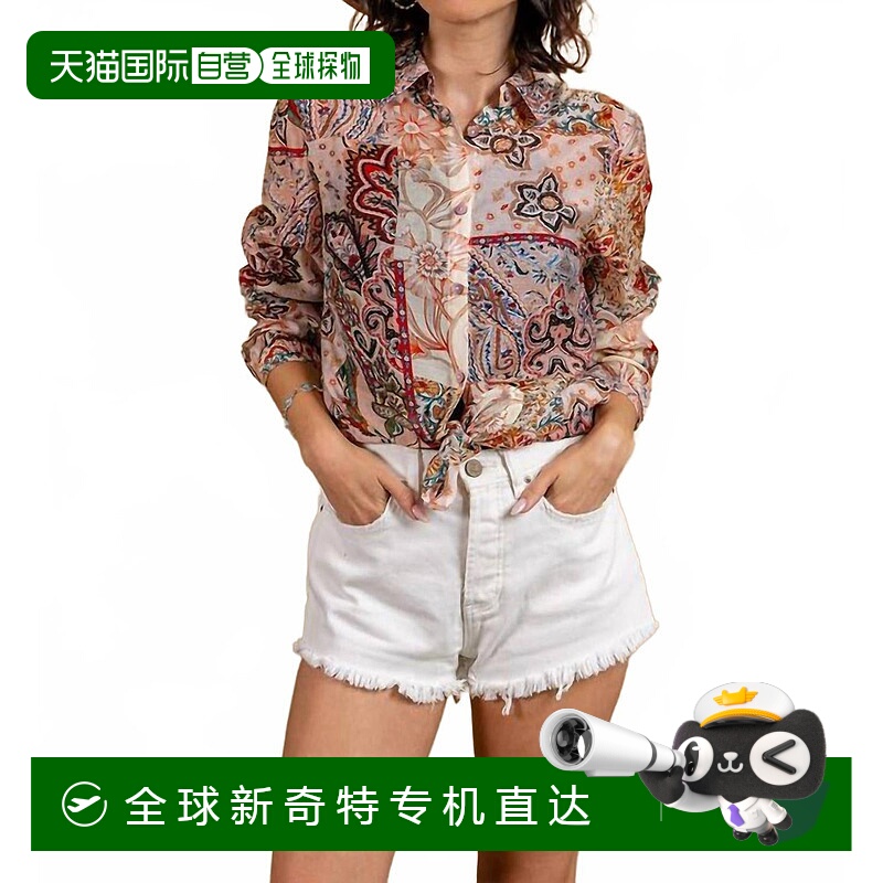自营 paparazzi女式纽扣前襟拼接衬衫 【美国奥莱】直发