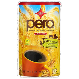 香港直发Pero咖啡粉温和细腻原味无咖啡萃取香醇198ml烘焙菊苣