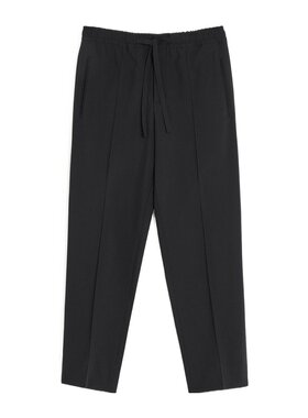 VALENTINO 男士休闲裤 VRBN31AV50NO AW2025 黑色 抽绳腰休闲裤