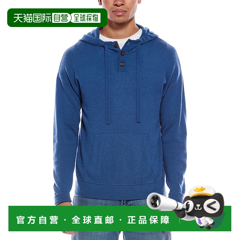 自营Brodie Cashmere Button Up Wool & Cashmere-Blend Hoodie -